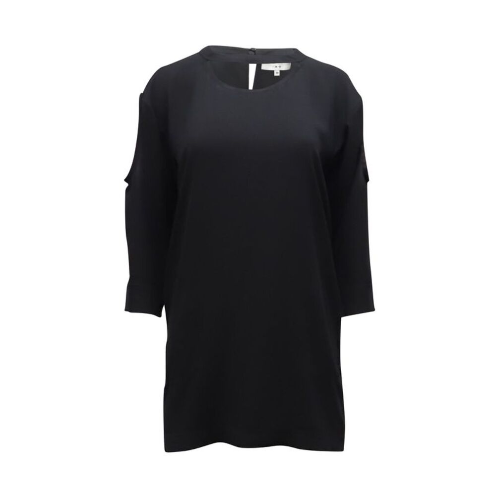 Iro Cut Out Cold Shoulder Dress in Black Polyester